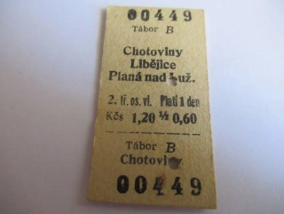 Tábor B - Chotoviny - Libějice - Planá nad Luž.