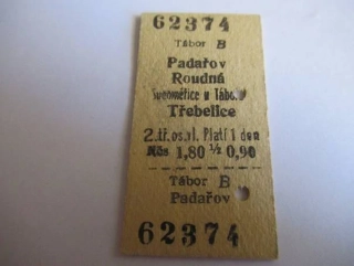 Tábor B - Padařov - Roudná - Sudoměřice u Tábora - Třebelice