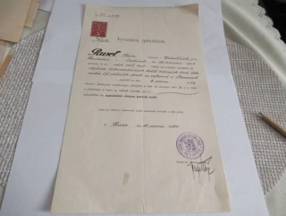 Praha - Vysvědčení způsobilosti ku samostatné obsluze parních kotlů - 1929