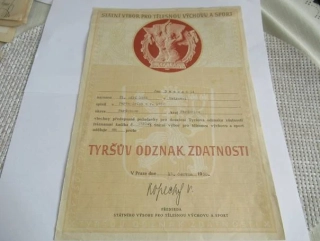 Praha - Tyršův odznak zdatnosti - 1950