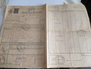 Rokycany - Nákladní list pro nákladní zboží - 1937