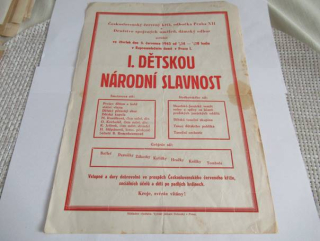 Praha - Program na I. Dětskou Národní slavnost - 1945