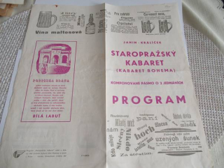 Praha - Staropražský Kabaret, Program - 1965