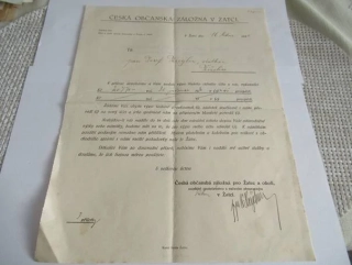 Žatec - Výpis účtu - 1931