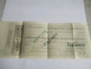 Lenešice - Směnka - 1901