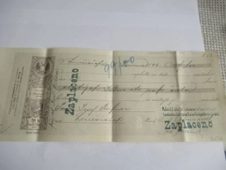 Lenešice - Směnka - 1899