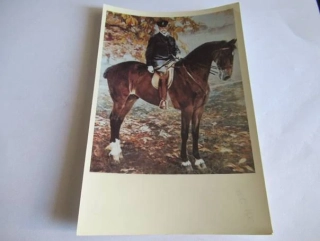 T. G. Masaryk na koni - cca 17,5 x 11,5 cm