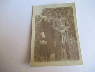 Voják s ženou - 6 x 4 cm