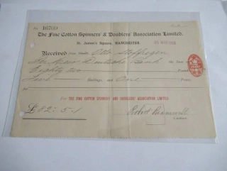 Manchester - Asociace prádelníků a zdvojovačů jemné bavlny s ručením omezeným - 1903