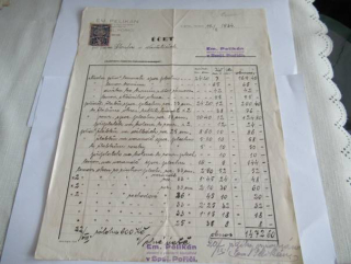 Spálené Poříčí - Em. Pelikán - Stavební a galanterní klempířství - 1934