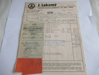 Brno - J. Lakomý - chemická továrna - 1940