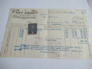 Červený Kostelec-Lhota - Ant. Záliš - Tkalcovna - 1928