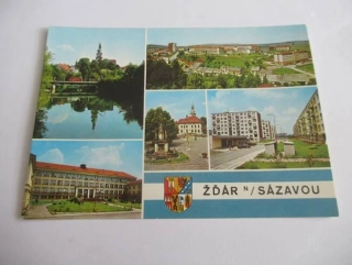 Žďár nad Sázavou - Řeka Sázava, Sídliště III s budovou ONV, Střední průmyslová škola strojnická..