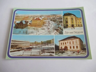 Žďár nad Sázavou - Celkový pohled, zámek, základní škola, radnice