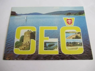 Seč - Zřícenina hradu Oheb, Pohled z Ohebu, Přehradní hráz..