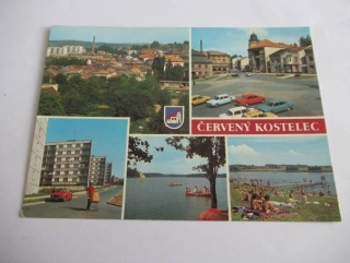 Červený Kostelec - Pohled na město s novou výstavbou, Náměstí Rudé armády, Bytová výstavba ..
