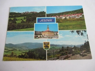 Jeseník - Lázně, Výstavba rodinných domků, radnice, pohled od lázní k Pradědu, lázně - vyhlídka