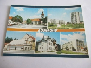 Kaplice - Náměstí Vítězného února, Nová výstavba, Síň rev. tradic, Zot. Zámeček, gymnázium
