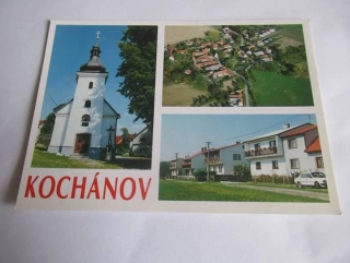 Kochánov - Kaple sv. Cyrila a Metoděje, letecký pohled, nová výstavba