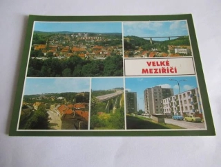 Velké Meziříčí - Celkový pohled, střed města se zámkem, náměstí..