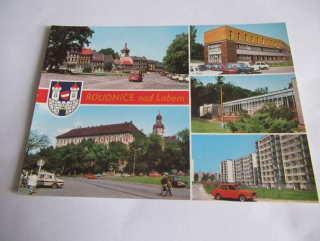 Roudnice nad Labem - Náměstí, sportovní škola ČSTV, sportovní hala, náměstí se zámkem, sídliště Hracholusky