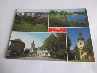 Libčice nad Vltavou - Sídliště, koupaliště, náměstí, katolický kostel sv. Bartoloměje