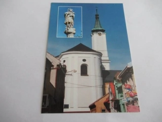 Jevíčko - Kostel Nanebevzetí Panny Marie, socha Sv. Jana Nepomuckého