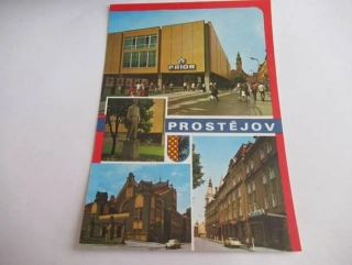 Prostějov - Obchodní dům Prior, Socha Jiřího Wolkra, Osvětový dům, Grand-hotel