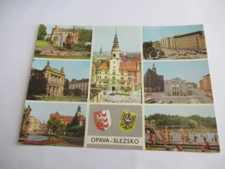 Opava - Pomník Petra Bezruče, Slezské muzeum, Sady Svobody..