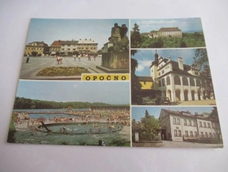 Opočno - Náměstí, koupaliště, zámek, letohrádek, nemocnice