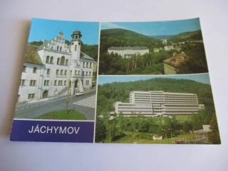 Jáchymov - radnice, celkový pohled na město, Sanatorium akademika Běhounka