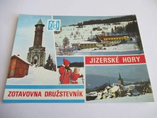 Jizerské hory - Příchovice - Rozhledna Hvězda, Zotavovna VD ,,Družstevník", Pohled na Příchovice