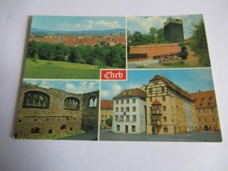 Cheb - Celkový pohled, Chebský hrad, bývalý hradní palác, Špalíček