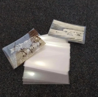 100 KS OBAL NA POHLEDNICE NA VELKÝ FORMÁT - SLABŠÍ - NOVÉ 158 x 113 mm