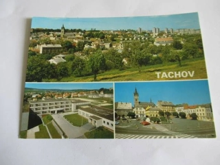 Tachov - celkový pohled, Budova ZDŠ, Náměstí Republiky