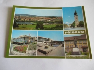 Příbram - celkový pohled, náměstí, obchodní dům..