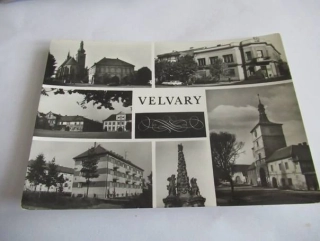 Velvary - Kostel sv. Kateřiny a Středočeská galerie, Spořitelna, náměstí, sídliště, barokní morový sloup, Pražská brána