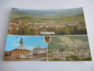 Jeseník - nová výstavba, radnice, pohled na střed města