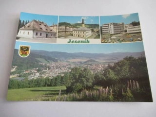 Jeseník - Klub mladých, náměstí Rudé armády, Ředitelství Rudých dolů, celkový pohled