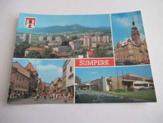 Šumperk - celkový pohled, radnice, Třída Rudé armády, kulturní dům