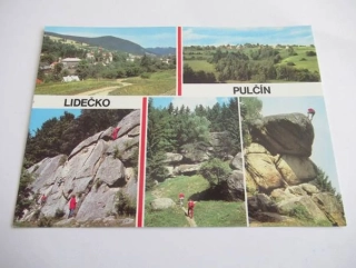 Lidečko - celkový pohled, Čertovy skály, Pulčín - celkový pohled, Pulčínské skály
