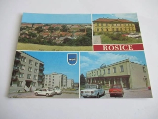 Rosice - celkový pohled, zámek, Nové sídliště, kulturní dům Josefa Jurana