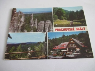 Prachovské skály - Prachovská jehla a Čapka, koupaliště U Pelíška, Český ráj z vyhlídky Míru, Turistická chata