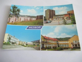 Meziboří - nová výstavba, dům služeb a věžový dům, budova Mě NV, noční sanatorium