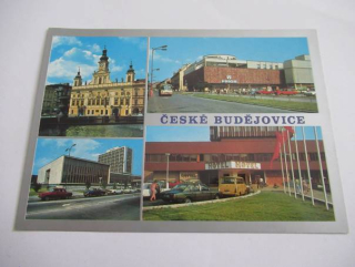 České Budějovice - Žižkovo náměstí, obchodní dům Prior, KV KSČ, Hotel Gomel