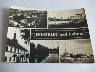 Kostelec nad Labem - celkový pohled, elektrárna, MNV, labské zákoutí, cukrovar