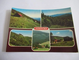 Jeseníky - chata Vřesová studánka, pohled k Pradědu, chata na Šeráku, Ramzovské sedlo, Červenohorské sedlo