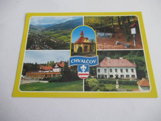 Chvalčov - celkový pohled, pramen Jaroslav, rekreační středisko,, Pod Obřany", hotel ,,Na Říce"