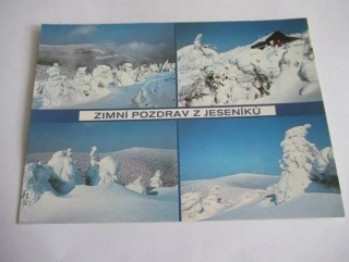Jeseníky - pohled ke Keprníku, chata Vřesová studánka, Vozka 1 377 m, Keprník 1 423 m