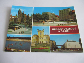 Hradec Králové - Pražský most, Gottwaldovo náměstí, koupaliště, zámek..